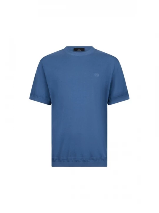 Foto van product Liu Jo Shirt 'LIU JO UOMO MAGLIA SHORTCREPE Maglieria' blauw