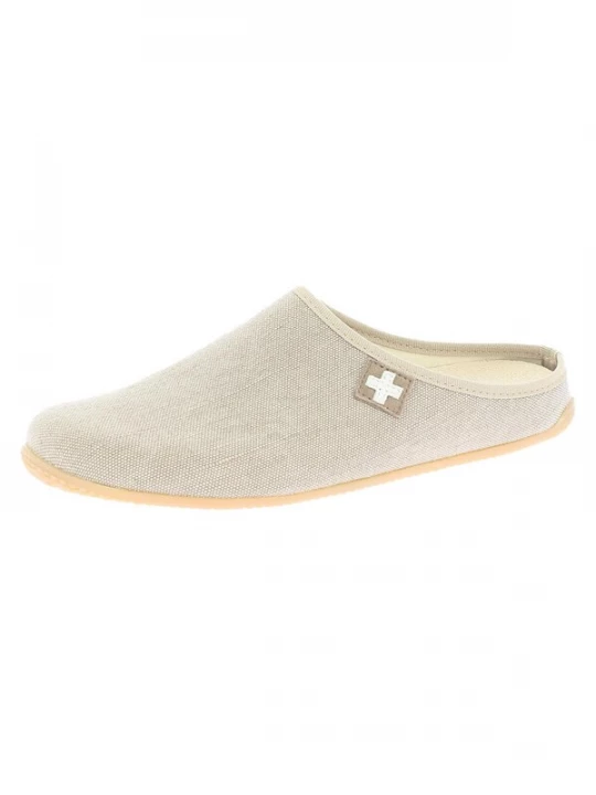 Foto van product Living Kitzbühel Huisschoenen 'Cotton - Schweizer Kreuz' offwhite