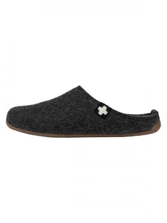 Foto van product Living Kitzbühel Huisschoenen 'Filz - Schweizer Kreuz' donkergrijs