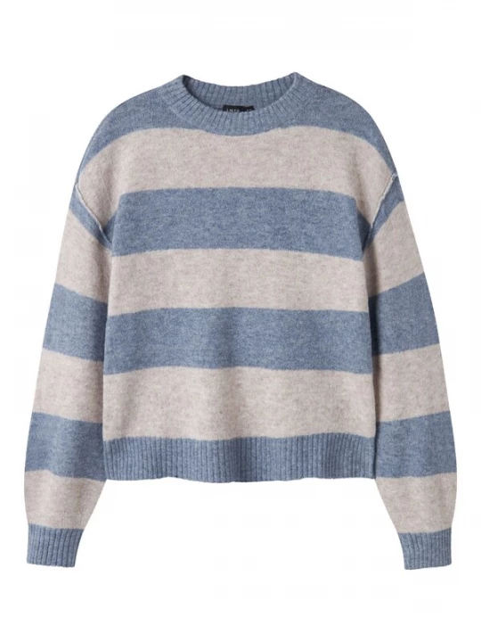 Foto van product LMTD Trui 'NLFBYNTHE' beige gemêleerd / opaal