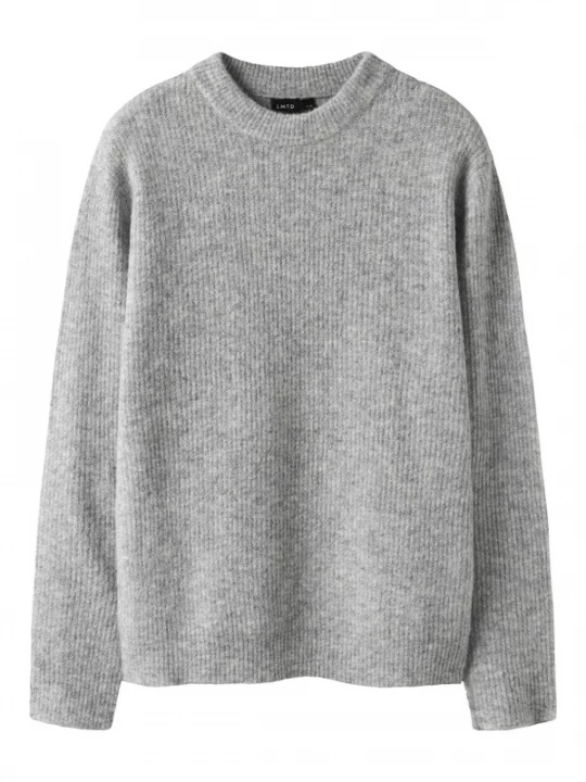 Foto van product LMTD Trui 'NLMKLEAVE' grijs