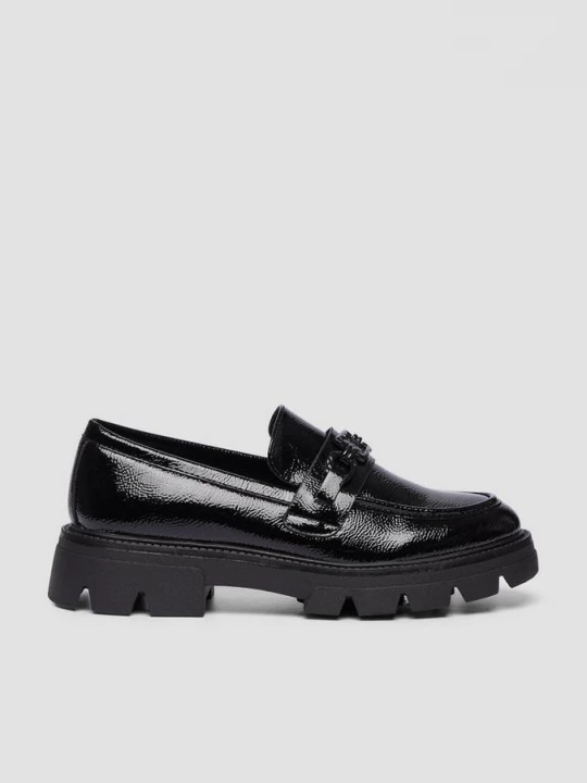Foto van product Loafers van imitatielakleer met sierlijk detail s.Oliver zwart