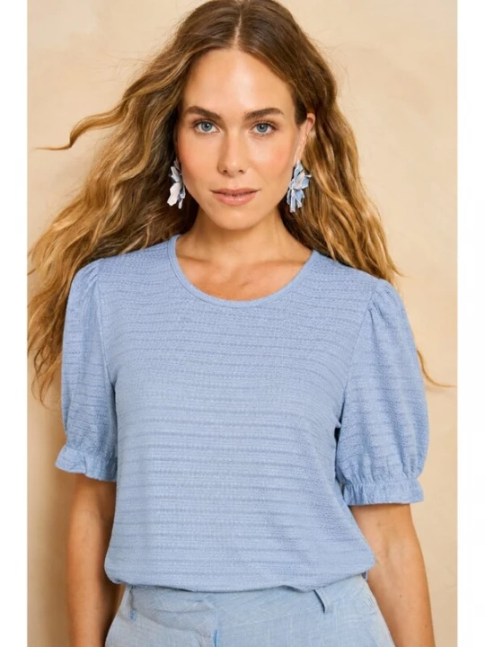Foto van product LOFTY MANNER Blouse 'RD10.1 - Top Jules' lichtblauw