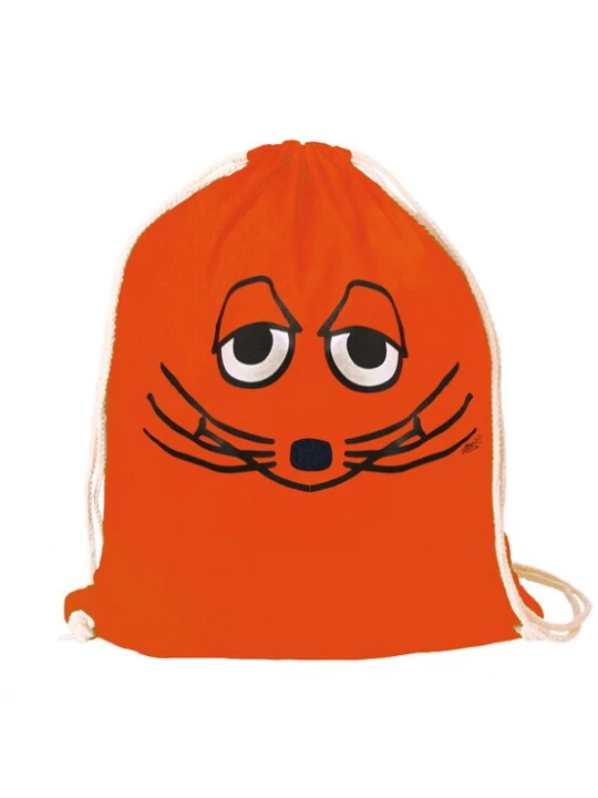 Foto van product LOGOSHIRT Gymtas 'Maus - Gesicht' oranje / zwart / wit