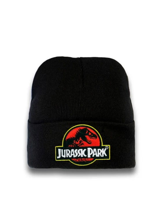 Foto van product LOGOSHIRT Muts 'Jurassic Park' rood / zwart / wit