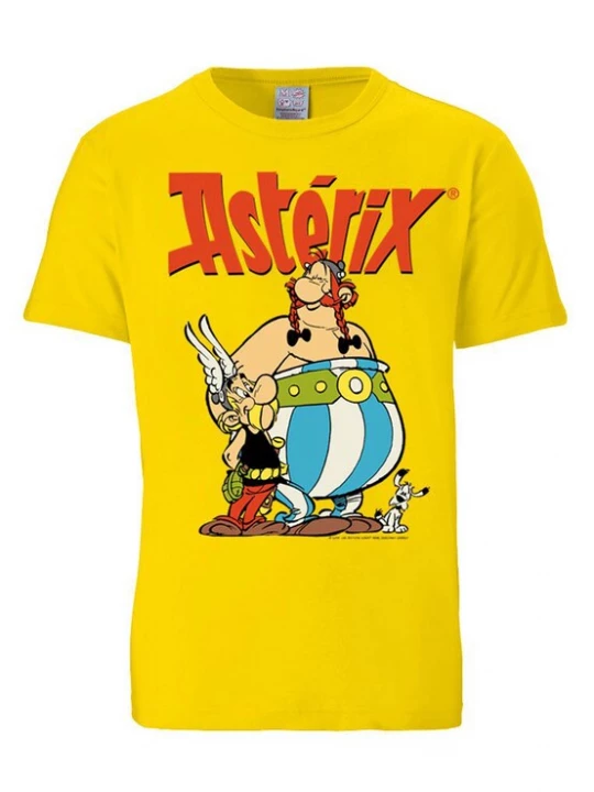 Foto van product LOGOSHIRT Shirt 'Asterix & Obelix' lichtgeel / gemengde kleuren