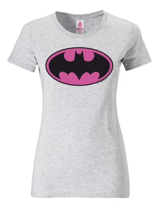 Foto van product LOGOSHIRT Shirt 'Batman' grijs gemêleerd / fuchsia / zwart