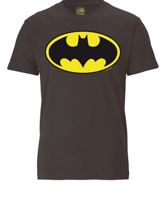Foto van product LOGOSHIRT Shirt 'Batman - Logo' donkerbruin / geel / zwart