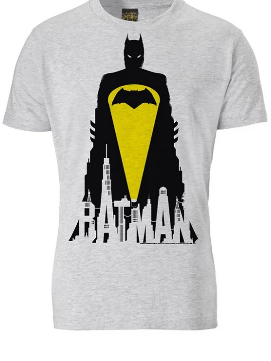 Foto van product LOGOSHIRT Shirt 'Batman - Skyline' geel / grijs / zwart