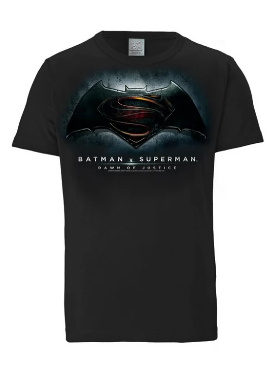 Foto van product LOGOSHIRT Shirt 'Batman v Superman - Justice' zwart