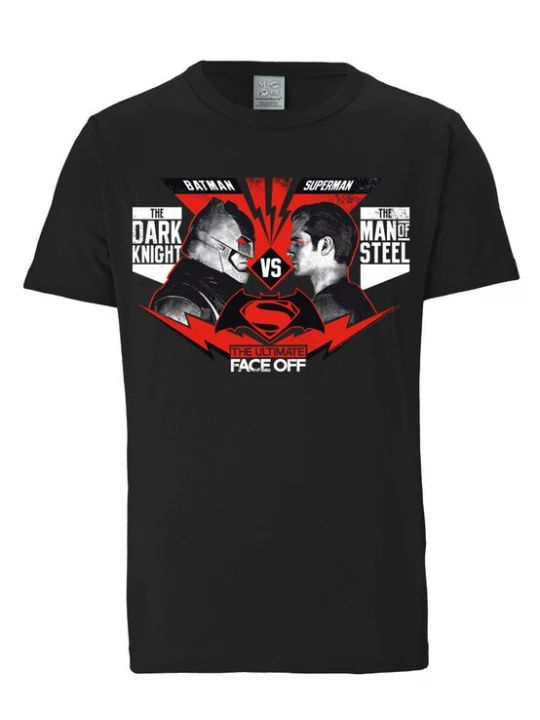 Foto van product LOGOSHIRT Shirt 'Batman vs. Superman' rood / zwart / wit