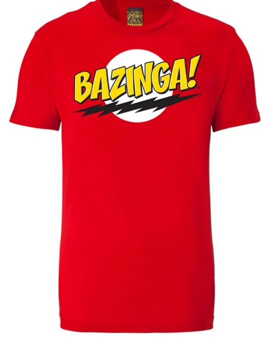 Foto van product LOGOSHIRT Shirt 'Bazinga' geel / rood