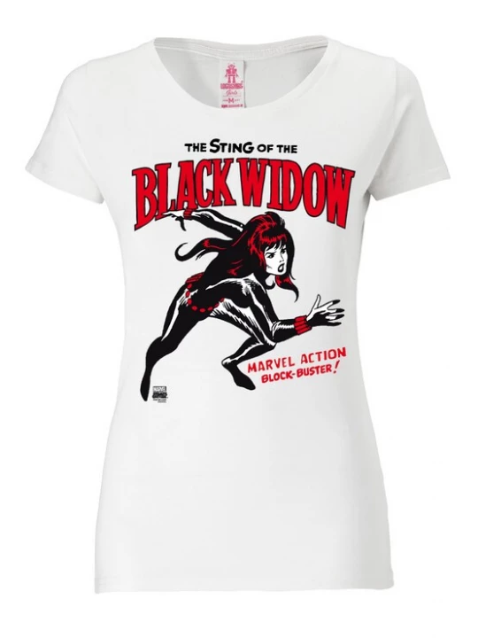 Foto van product LOGOSHIRT Shirt 'Black Widow' rood / zwart / wit