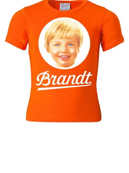 Foto van product LOGOSHIRT Shirt 'Brandt Zwieback' neonoranje / wit