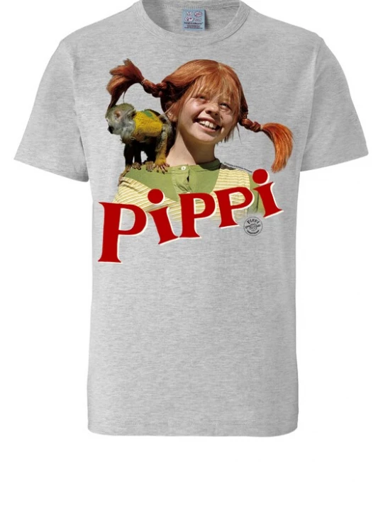 Foto van product LOGOSHIRT Shirt bruin / pasteelgeel / grijs / rood