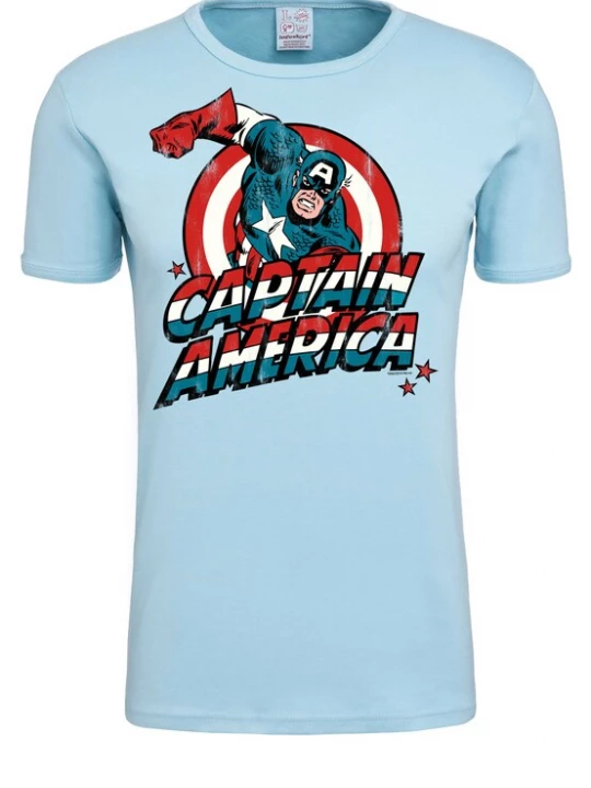 Foto van product LOGOSHIRT Shirt 'Captain America' lichtblauw / gemengde kleuren