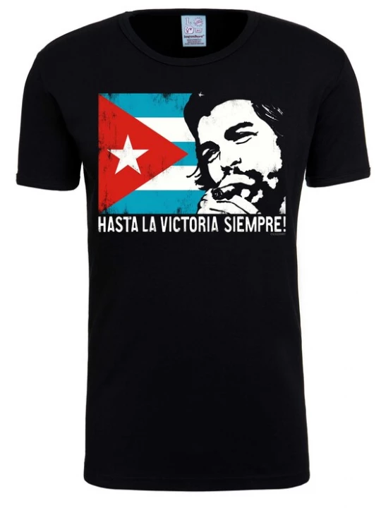 Foto van product LOGOSHIRT Shirt 'Che Guevara - Cuban Flag' lichtblauw / rood / zwart / wit
