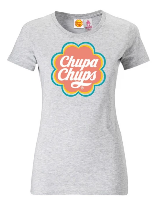 Foto van product LOGOSHIRT Shirt 'Chupa Chups' grijs / gemengde kleuren / oranje