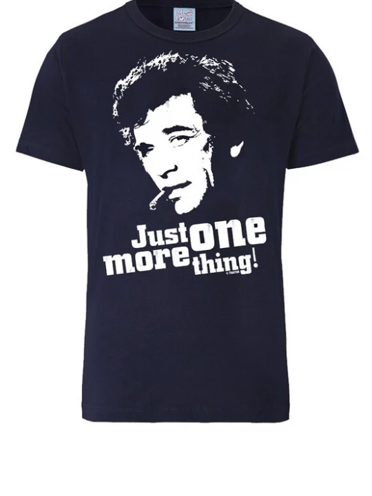 Foto van product LOGOSHIRT Shirt 'Columbo - Just One More Thing' donkerblauw / offwhite