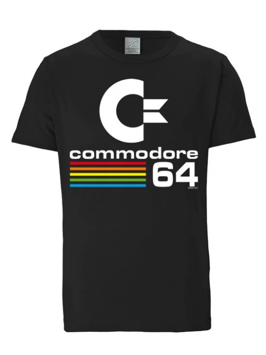 Foto van product LOGOSHIRT Shirt 'Commodore C64' geel / rood / zwart / wit