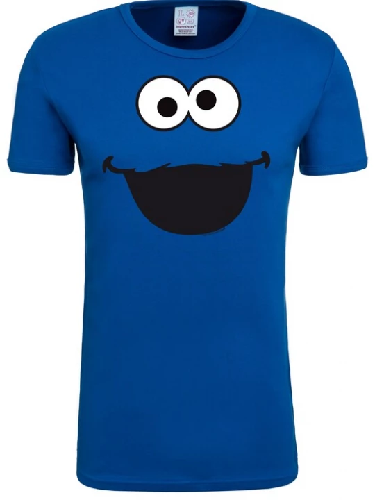 Foto van product LOGOSHIRT Shirt 'Cookie Monster – Face' blauw / gemengde kleuren