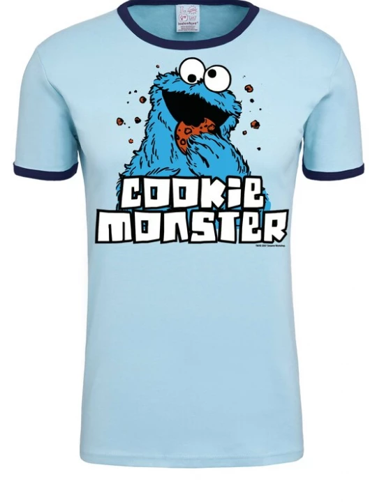Foto van product LOGOSHIRT Shirt 'Cookie Monster' lichtblauw