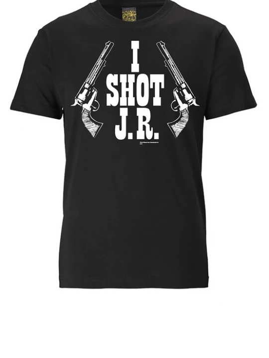 Foto van product LOGOSHIRT Shirt 'Dallas – I Shot J.R.' zwart