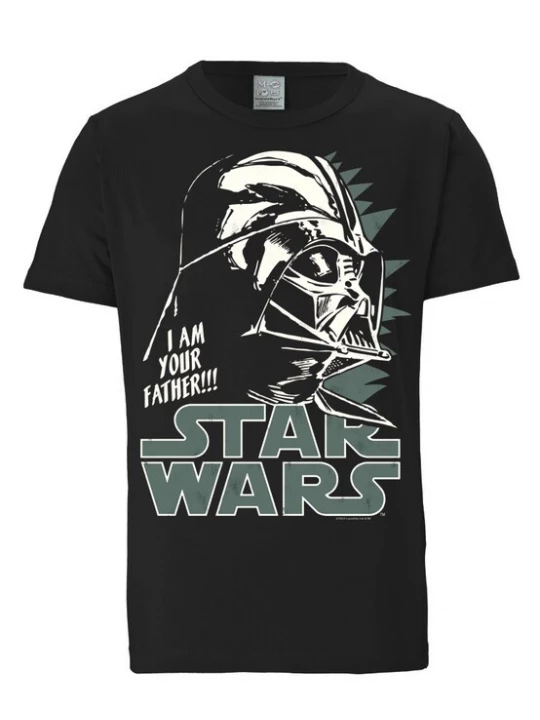 Foto van product LOGOSHIRT Shirt 'Darth Vader' rookgrijs / zwart / wit