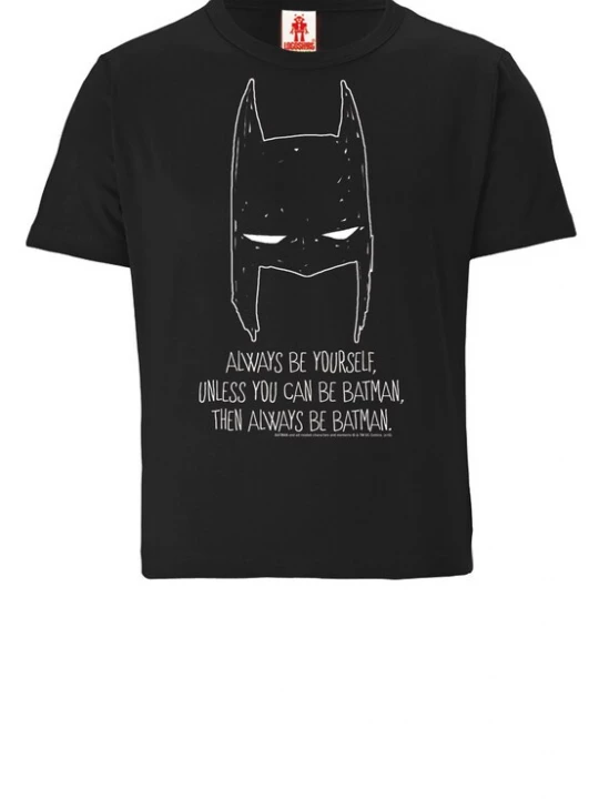 Foto van product LOGOSHIRT Shirt 'DC Comics - Batman, Always Be Yourself' zwart / wit