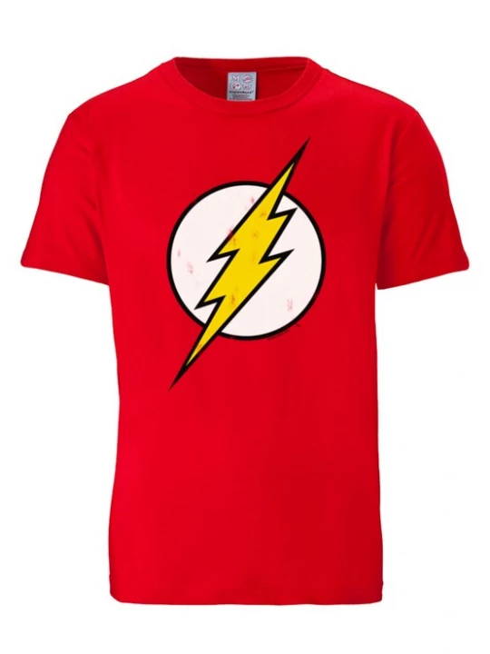 Foto van product LOGOSHIRT Shirt 'DC Comics - Flash Logo' rood