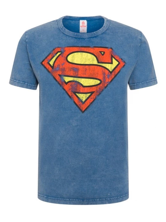 Foto van product LOGOSHIRT Shirt 'DC Comics – Superman' lichtblauw / geel / vuurrood / zwart