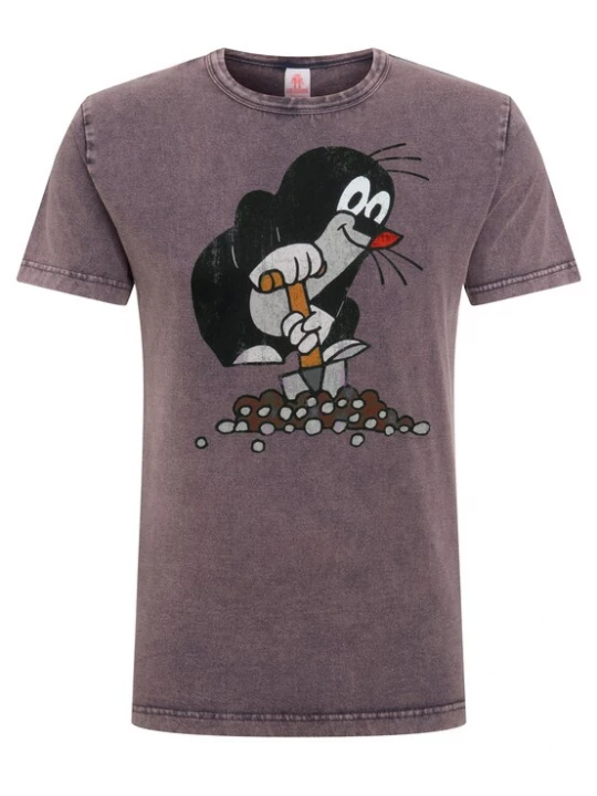 Foto van product LOGOSHIRT Shirt 'Der kleine Maulwurf' bruin / grijs / lila / rood