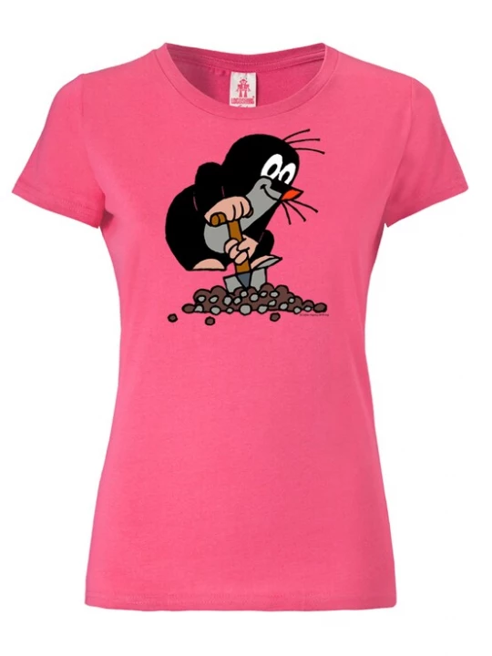 Foto van product LOGOSHIRT Shirt 'Der kleine Maulwurf' grijs / pink / zwart