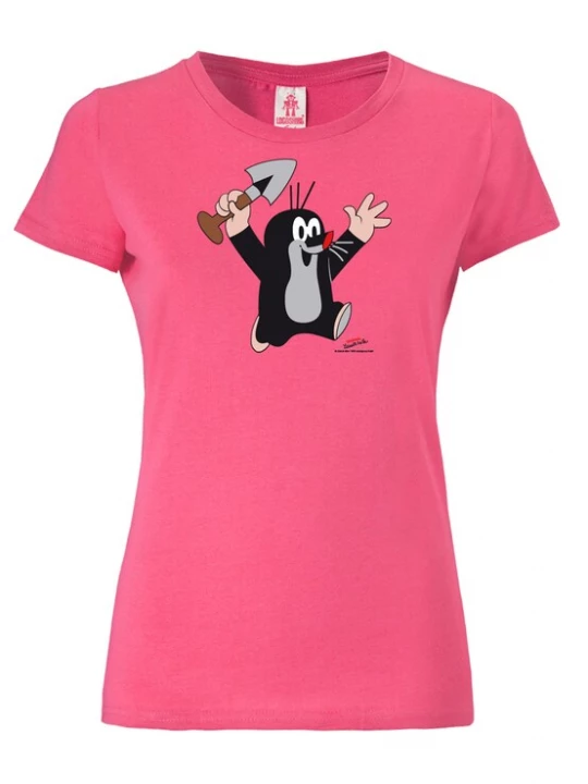 Foto van product LOGOSHIRT Shirt 'Der kleine Maulwurf' grijs / pink / zwart