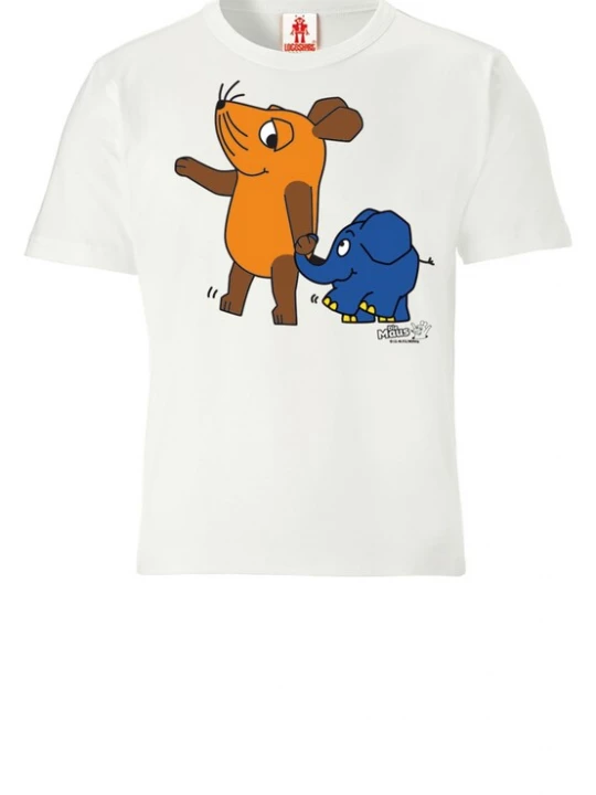 Foto van product LOGOSHIRT Shirt 'Die Sendung mit der Maus - Maus & Elefant' offwhite