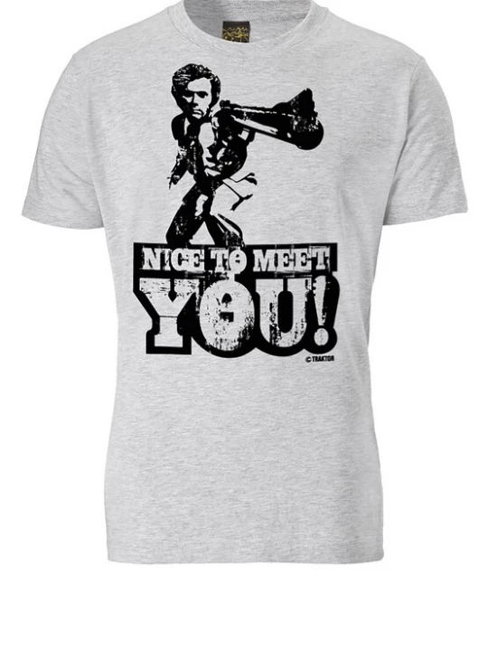 Foto van product LOGOSHIRT Shirt 'Dirty Harry - Nice To Meet You' grijs / zwart