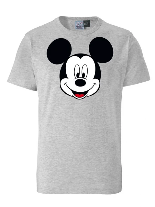 Foto van product LOGOSHIRT Shirt 'Disney - Mickey Mouse Gesicht' grijs / rood / zwart / wit
