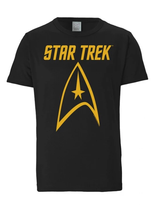 Foto van product LOGOSHIRT Shirt donkergeel / zwart