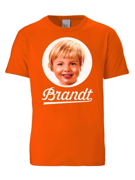 Foto van product LOGOSHIRT Shirt donkeroranje / wit