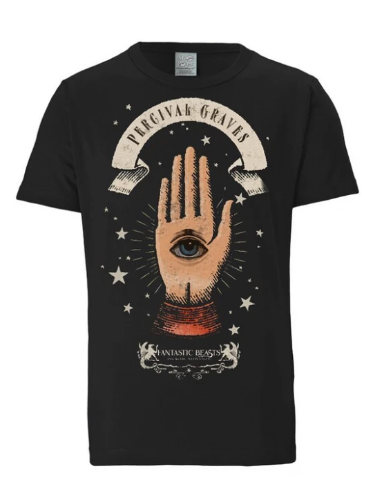 Foto van product LOGOSHIRT Shirt 'Fantastic Beasts - Percival Graves' zwart