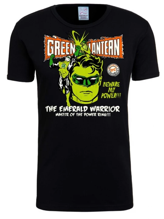 Foto van product LOGOSHIRT Shirt 'Green Lantern' kiwi / oranje / zwart / wit