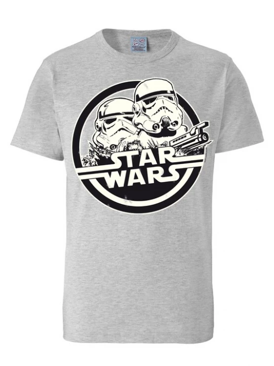 Foto van product LOGOSHIRT Shirt grijs / zwart / wit