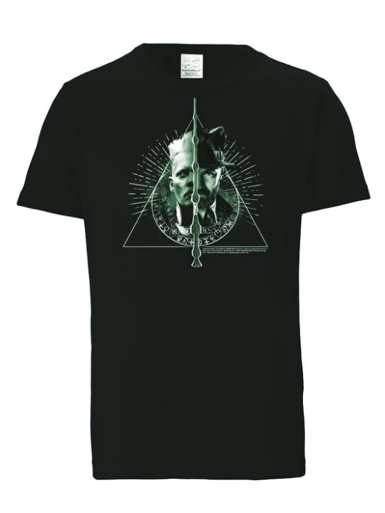 Foto van product LOGOSHIRT Shirt 'Grindelwald vs Dumbledore' zwart