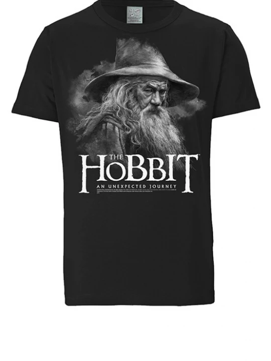 Foto van product LOGOSHIRT Shirt 'Hobbit - Gandalf' lichtgrijs / zwart