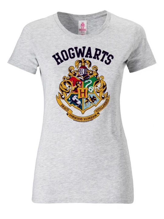 Foto van product LOGOSHIRT Shirt 'Hogwarts' grijs gemêleerd