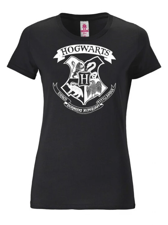 Foto van product LOGOSHIRT Shirt 'Hogwarts' zwart / wit