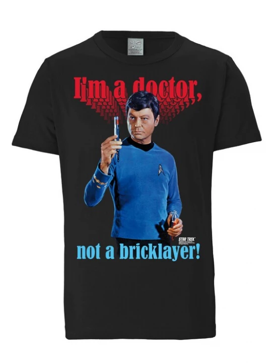 Foto van product LOGOSHIRT Shirt 'I'm A Doctor Not A Bricklayer' zwart