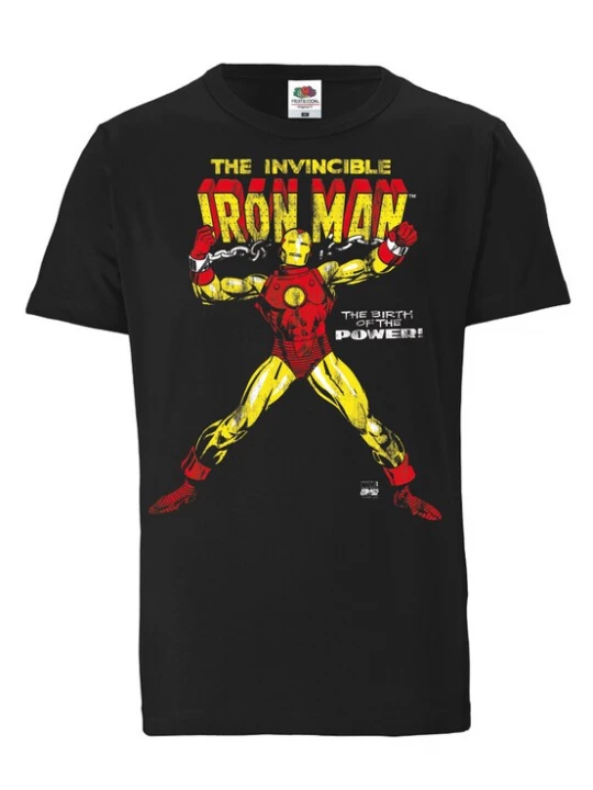 Foto van product LOGOSHIRT Shirt 'Iron Man - The Birth Of The Power' zwart