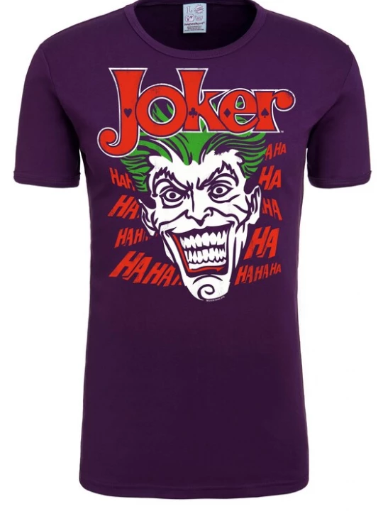Foto van product LOGOSHIRT Shirt 'Joker - Batman' groen / aubergine / rood / wit