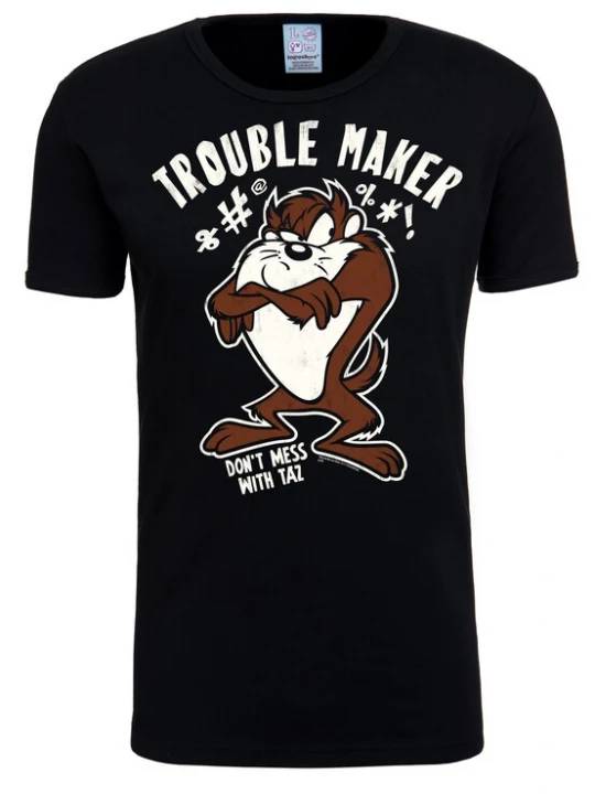 Foto van product LOGOSHIRT Shirt 'Looney Tunes' ecru / chocoladebruin / zwart
